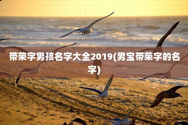 带荣字男孩名字大全2019(男宝带荣字的名字)