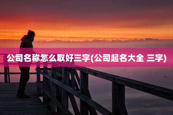 公司名称怎么取好三字(公司起名大全 三字)