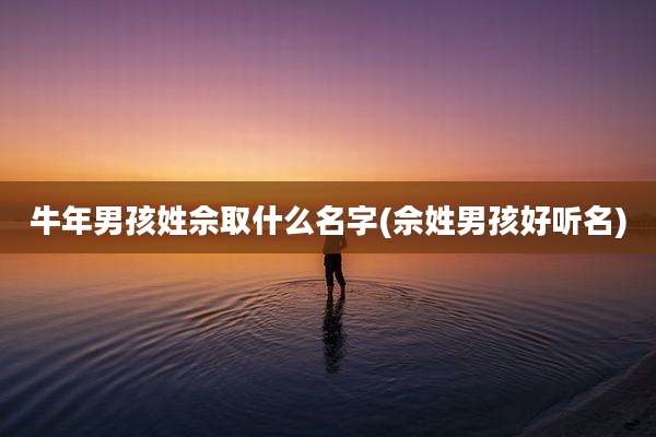 牛年男孩姓佘取什么名字(佘姓男孩好听名)