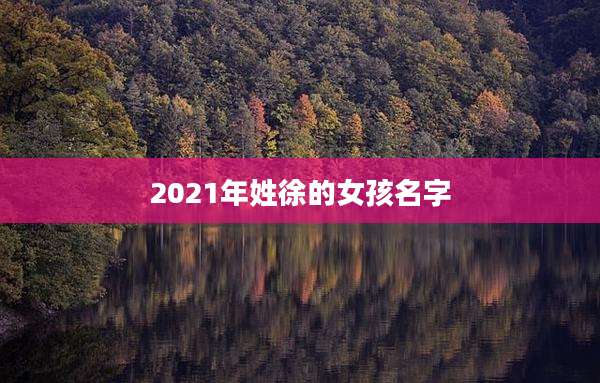 2021年姓徐的女孩名字