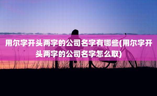 用尔字开头两字的公司名字有哪些(用尔字开头两字的公司名字怎么取)