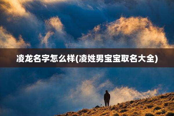 凌龙名字怎么样(凌姓男宝宝取名大全)