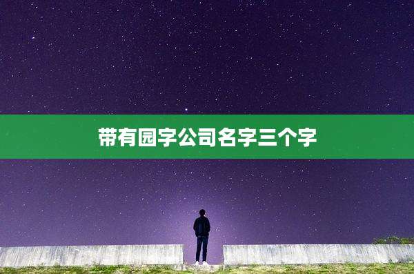 带有园字公司名字三个字