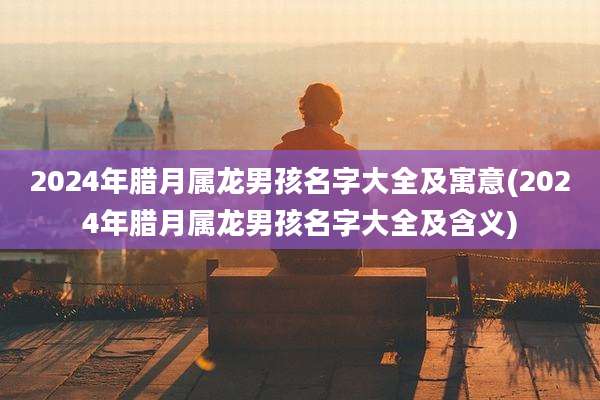 2024年腊月属龙男孩名字大全及寓意(2024年腊月属龙男孩名字大全及含义)