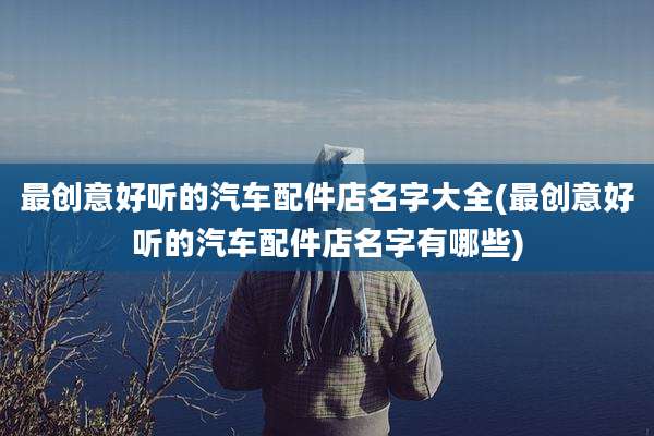 最创意好听的汽车配件店名字大全(最创意好听的汽车配件店名字有哪些)