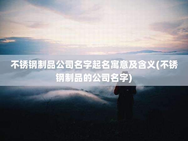 不锈钢制品公司名字起名寓意及含义(不锈钢制品的公司名字)