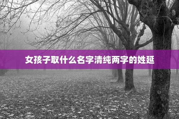 女孩子取什么名字清纯两字的姓延