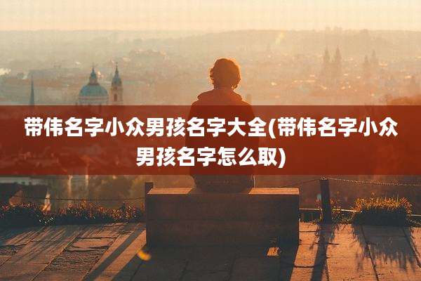 带伟名字小众男孩名字大全(带伟名字小众男孩名字怎么取)