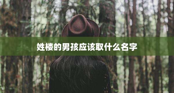 姓楼的男孩应该取什么名字