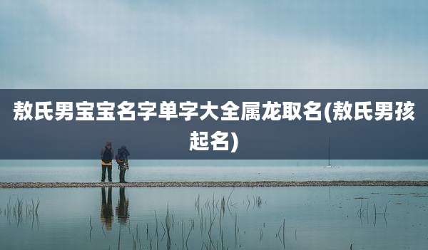 敖氏男宝宝名字单字大全属龙取名(敖氏男孩起名)