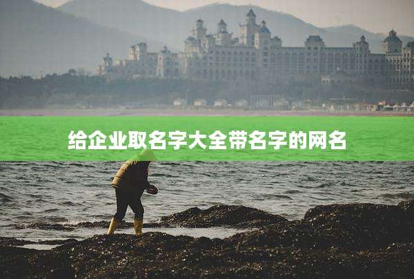 给企业取名字大全带名字的网名