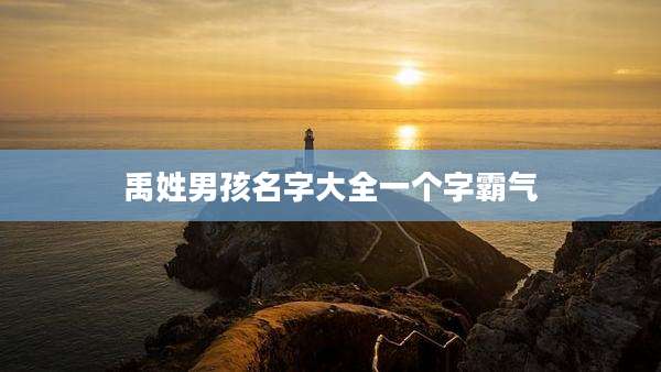 禹姓男孩名字大全一个字霸气