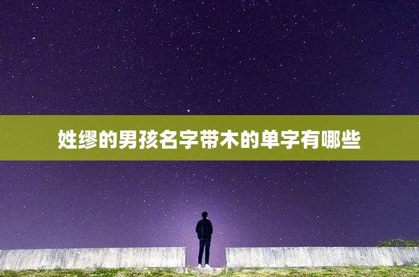 姓缪的男孩名字带木的单字有哪些