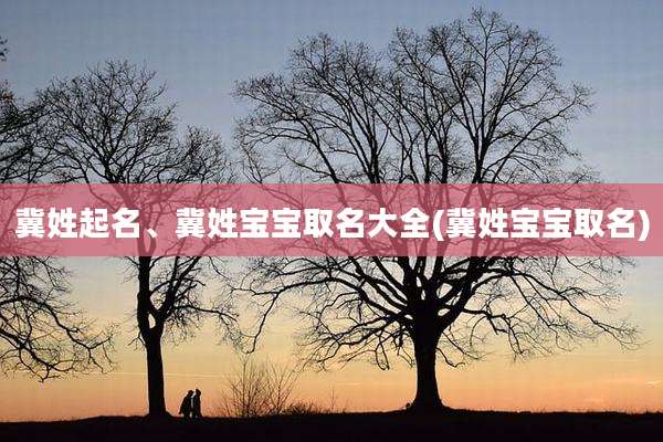 冀姓起名、冀姓宝宝取名大全(冀姓宝宝取名)