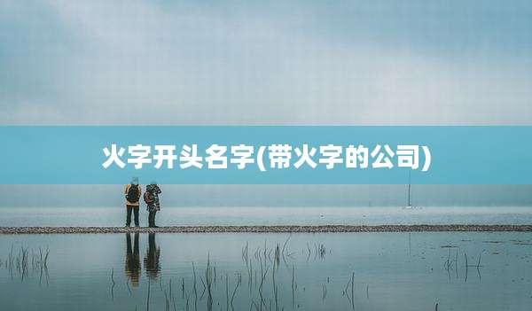 火字开头名字(带火字的公司)