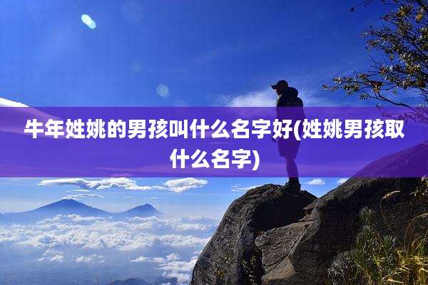 牛年姓姚的男孩叫什么名字好(姓姚男孩取什么名字)