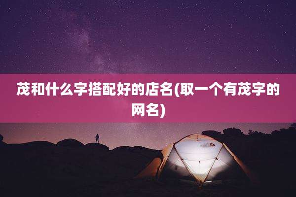茂和什么字搭配好的店名(取一个有茂字的网名)