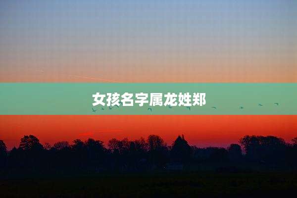 女孩名字属龙姓郑