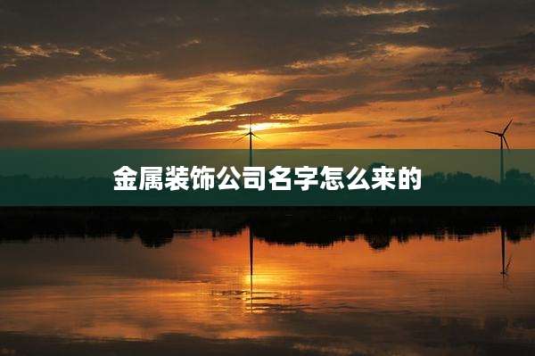 金属装饰公司名字怎么来的