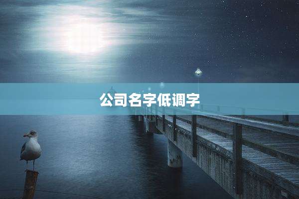 公司名字低调字