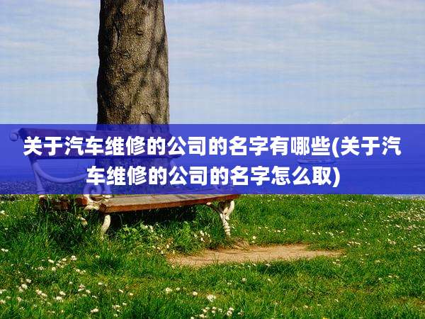 关于汽车维修的公司的名字有哪些(关于汽车维修的公司的名字怎么取)