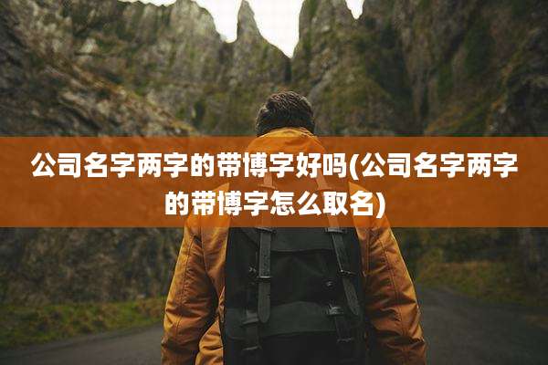 公司名字两字的带博字好吗(公司名字两字的带博字怎么取名)