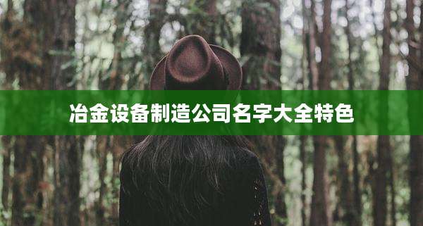 冶金设备制造公司名字大全特色
