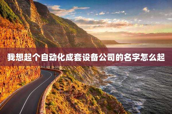 我想起个自动化成套设备公司的名字怎么起