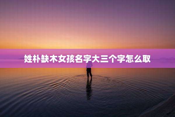 姓朴缺木女孩名字大三个字怎么取