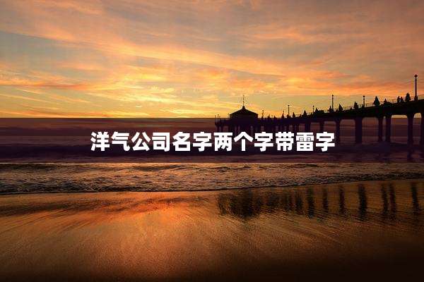 洋气公司名字两个字带雷字