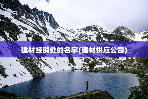 建材经销处的名字(建材供应公司)