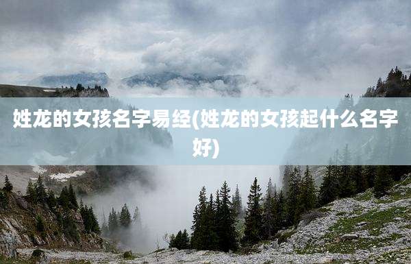姓龙的女孩名字易经(姓龙的女孩起什么名字好)