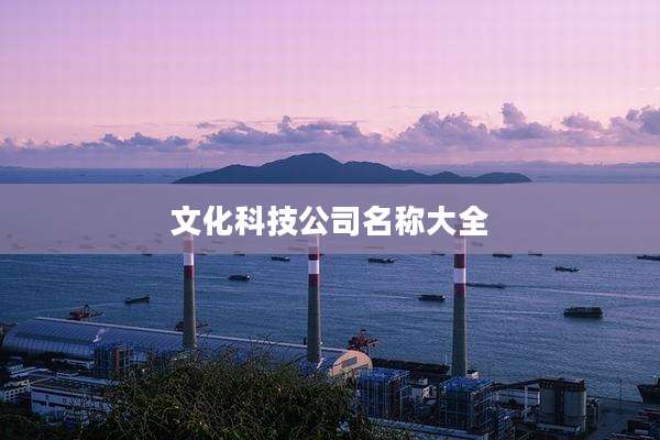 文化科技公司名称大全