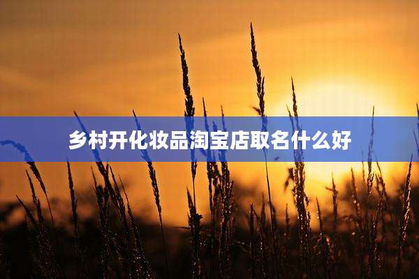乡村开化妆品淘宝店取名什么好