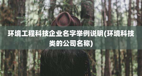 环境工程科技企业名字举例说明(环境科技类的公司名称)