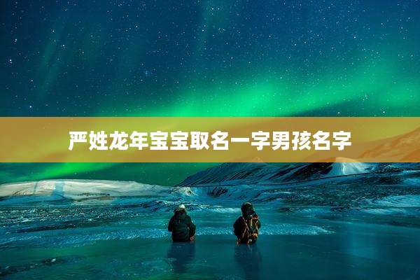 严姓龙年宝宝取名一字男孩名字