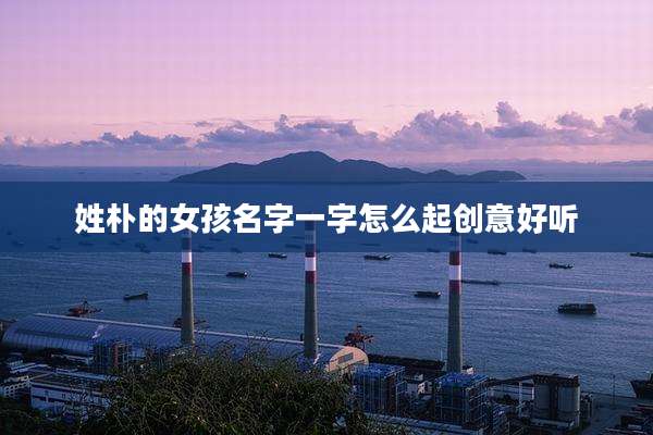 姓朴的女孩名字一字怎么起创意好听