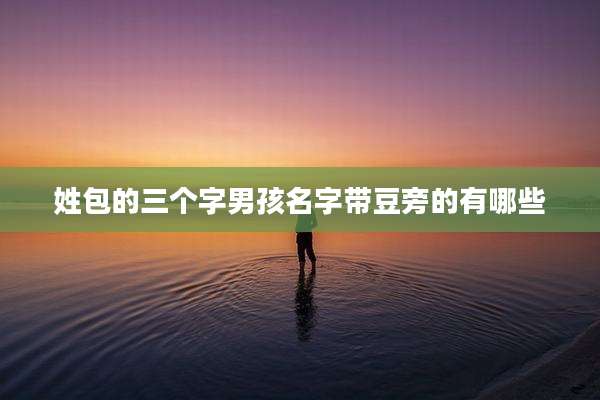 姓包的三个字男孩名字带豆旁的有哪些
