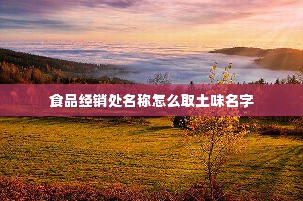 食品经销处名称怎么取土味名字