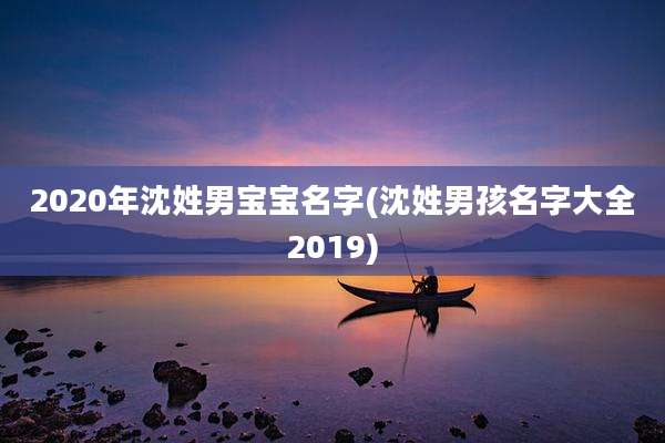 2020年沈姓男宝宝名字(沈姓男孩名字大全2019)