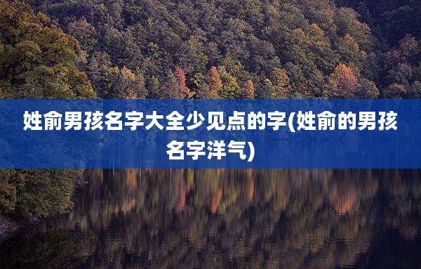 姓俞男孩名字大全少见点的字(姓俞的男孩名字洋气)