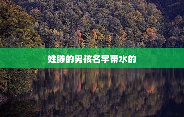 姓滕的男孩名字带水的