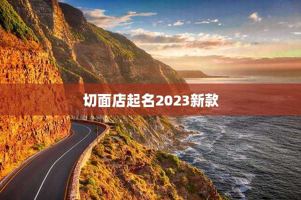 切面店起名2023新款