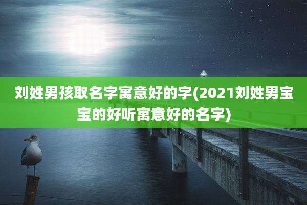 刘姓男孩取名字寓意好的字(2021刘姓男宝宝的好听寓意好的名字)
