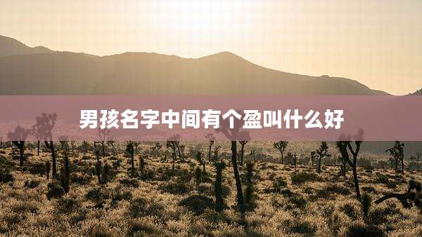 男孩名字中间有个盈叫什么好