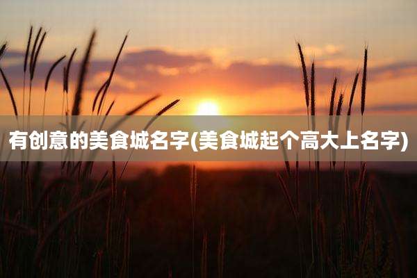有创意的美食城名字(美食城起个高大上名字)