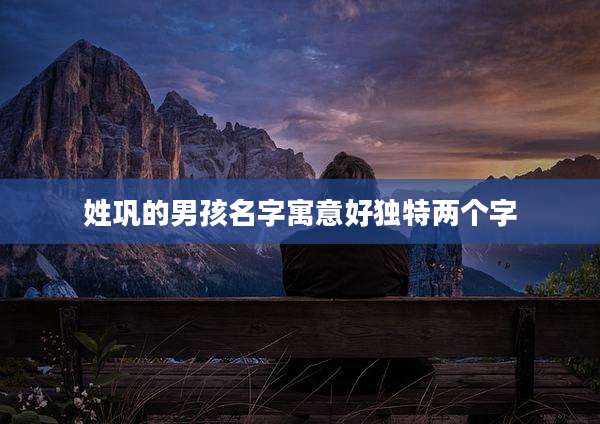 姓巩的男孩名字寓意好独特两个字