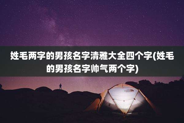姓毛两字的男孩名字清雅大全四个字(姓毛的男孩名字帅气两个字)