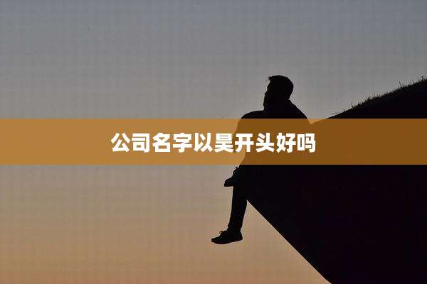 公司名字以昊开头好吗