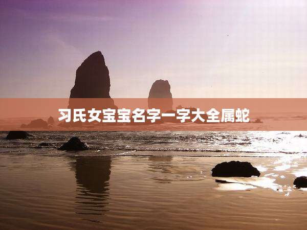 习氏女宝宝名字一字大全属蛇